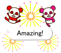 colorful panda message3 (english ver) sticker #11799546