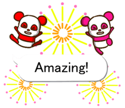 colorful panda message3 (english ver) sticker #11799546