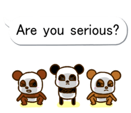 colorful panda message3 (english ver) sticker #11799547