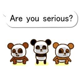 colorful panda message3 (english ver) sticker #11799547