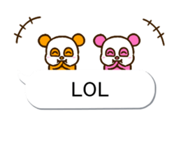 colorful panda message3 (english ver) sticker #11799548