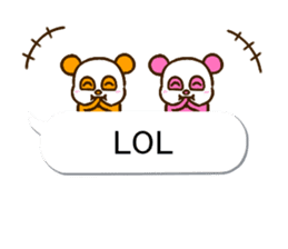 colorful panda message3 (english ver) sticker #11799548