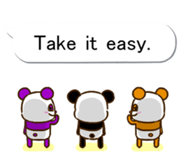 colorful panda message3 (english ver) sticker #11799549
