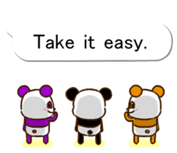 colorful panda message3 (english ver) sticker #11799549