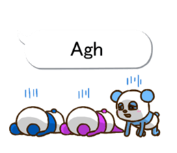 colorful panda message3 (english ver) sticker #11799551