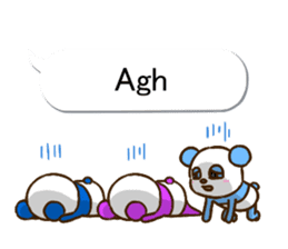 colorful panda message3 (english ver) sticker #11799551