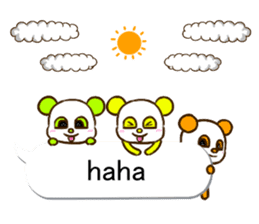 colorful panda message3 (english ver) sticker #11799552