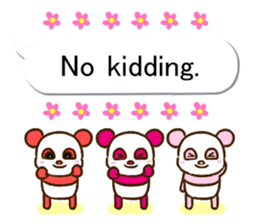 colorful panda message3 (english ver) sticker #11799553