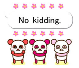 colorful panda message3 (english ver) sticker #11799553