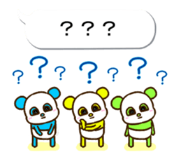 colorful panda message3 (english ver) sticker #11799554
