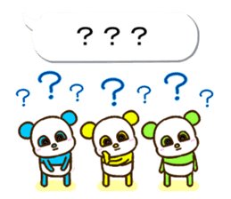 colorful panda message3 (english ver) sticker #11799554