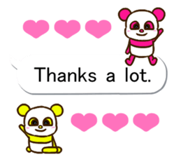 colorful panda message3 (english ver) sticker #11799555