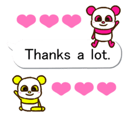 colorful panda message3 (english ver) sticker #11799555