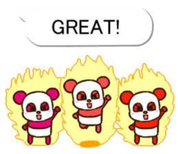 colorful panda message3 (english ver) sticker #11799557