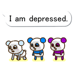 colorful panda message3 (english ver) sticker #11799559