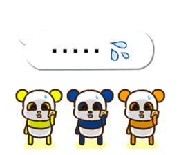 colorful panda message3 (english ver) sticker #11799560