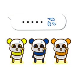 colorful panda message3 (english ver) sticker #11799560
