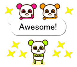 colorful panda message3 (english ver) sticker #11799561