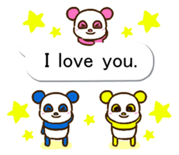 colorful panda message3 (english ver) sticker #11799562
