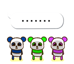 colorful panda message3 (english ver) sticker #11799563