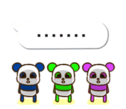 colorful panda message3 (english ver) sticker #11799563