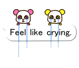 colorful panda message3 (english ver) sticker #11799564