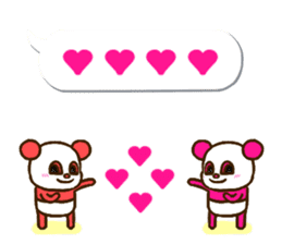 colorful panda message3 (english ver) sticker #11799565