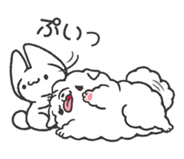 Invective kitten & Faithful dog puppy 3 sticker #11799662