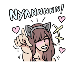 AsB - 124 Neko Girls sticker #11800486