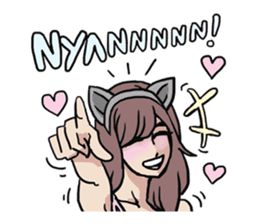 AsB - 124 Neko Girls sticker #11800486