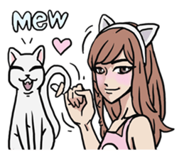 AsB - 124 Neko Girls sticker #11800492