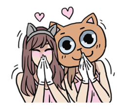 AsB - 124 Neko Girls sticker #11800493