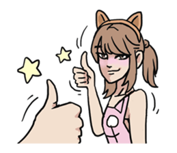 AsB - 124 Neko Girls sticker #11800494