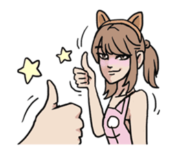 AsB - 124 Neko Girls sticker #11800494