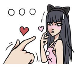 AsB - 124 Neko Girls sticker #11800495