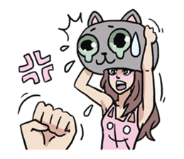 AsB - 124 Neko Girls sticker #11800496