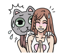 AsB - 124 Neko Girls sticker #11800497