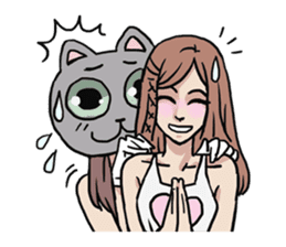 AsB - 124 Neko Girls sticker #11800497