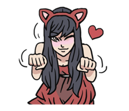 AsB - 124 Neko Girls sticker #11800498