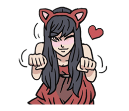 AsB - 124 Neko Girls sticker #11800498