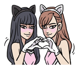 AsB - 124 Neko Girls sticker #11800499