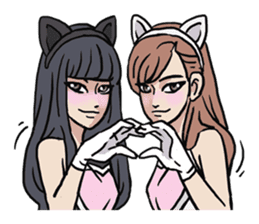 AsB - 124 Neko Girls sticker #11800499