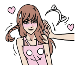 AsB - 124 Neko Girls sticker #11800502