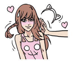 AsB - 124 Neko Girls sticker #11800502