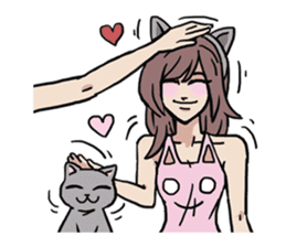 AsB - 124 Neko Girls sticker #11800505