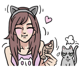 AsB - 124 Neko Girls sticker #11800507