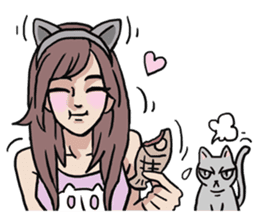 AsB - 124 Neko Girls sticker #11800507