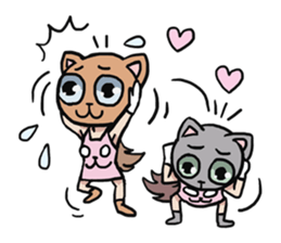 AsB - 124 Neko Girls sticker #11800509