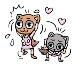 AsB - 124 Neko Girls sticker #11800509