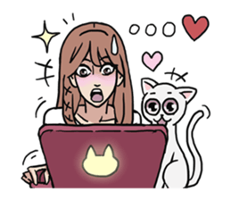 AsB - 124 Neko Girls sticker #11800513